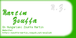 martin zsuffa business card